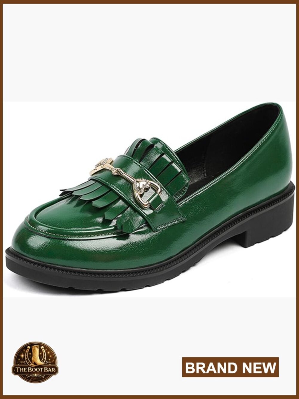 Women's Patent Leather Tassel Loafers Low Heel Slip On Comfort Business Uniform